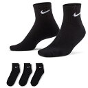 ナイキ エブリデイ クッションド トレーニング アンクル ソックス 3足組 NIKE 靴下 ショート カジュアル スポーツ メンズ レディース (SX7667-010)