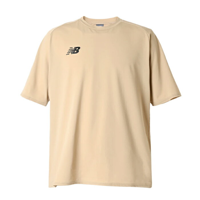 【特価】ニューバランス Black Out メッシュニットショートスリーブTシャツ NewBalance サッカー フットサル プラクティスシャツ プラシャツ 半袖 トレーニングウェア 吸汗速乾 大人 メンズ (AMT55207-SNW)