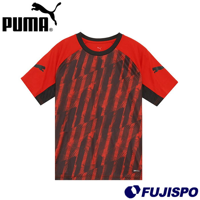 乐天商城 - プーマ INDIVILIGA グラフィック SSシャツ PUMA サッカー フットサル プラクティスシャツ プラシャツ Tシャツ 半袖 トレーニングウェア 大人 メンズ (660968-01)