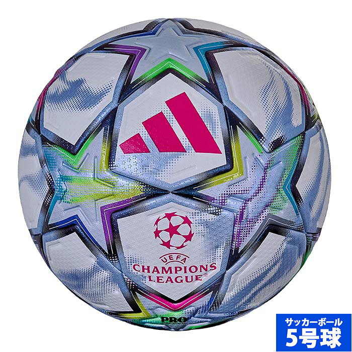 メーカー：アディダス (adidas)品名：フィナーレ 26-27 プロ 5号球品番：ADF540W■カラーホワイト■素材人工皮革■製法サーマルボンディング■サイズ5号球(中学・高校・大学生・一般用/円周68〜70cm/直径22cm/重量約430g)UEFAチャンピオンズリーグ2026-27シーズン リーグフェーズ 試合球【試合球 使用大会】2026/27 UEFA Champions League League Phase 公式試合球2026年9月9日から2027年1月28日まで開催されるUEFA Champions League 2026-2027 リーグフェーズで使用。【デザイン・カラーリング】コンセプトは「CHAMPIONS FIND THEIR LIGHT(チャンピオンたちは、自らの光を見いだす)」。霧に包まれたようなデザインが全体に配しらわれおり、UEFAチャンピオンズリーグのブランド・アイデンティティよりカラフルなカラーリングを採用。【テクノロジー】熱接合技術により、縫い目の無い表皮構造を可能に。それにより、どこを蹴っても同一の反発力が生じ、正確なパスやシュートを実現。推奨使用環境：芝※北海道・沖縄・離島への配送は陸便で輸送するため、通常のお届け予定日より遅れてお届けをする場合がございますので、予めご了承ください。キーワード: adidas アディダス サッカー ボール 5号球 UEFAチャンピオンズリーグ リーグフェーズ 公式試合球 国際公認球 中学生 高校生 大学生 一般 molten モルテン当店は実店舗と在庫を共用しております。在庫更新のタイムラグの為に販売できない可能性があります。万が一、店頭・メーカーともに在庫切れの際はご容赦下さいませ。