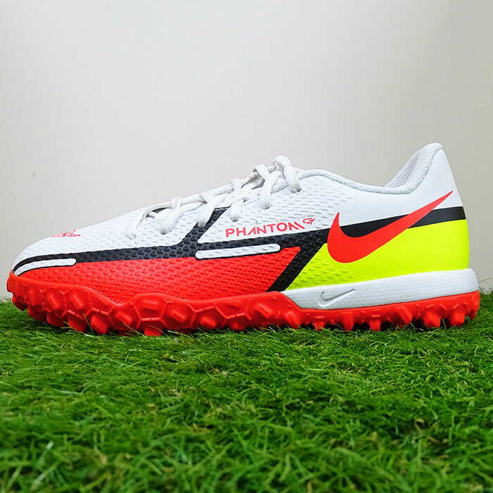 ナイキ JR ファントム GT 2 アカデミー TF NIKE 【サッカー・フットサル】 シューズ ジュニア トレーニングシューズ トレシュー 子供用 キッズ ターフ ホワイト×ブライトクリムゾン×ボルト (DC0817-167)ネット通販 サッカー 用品 セール