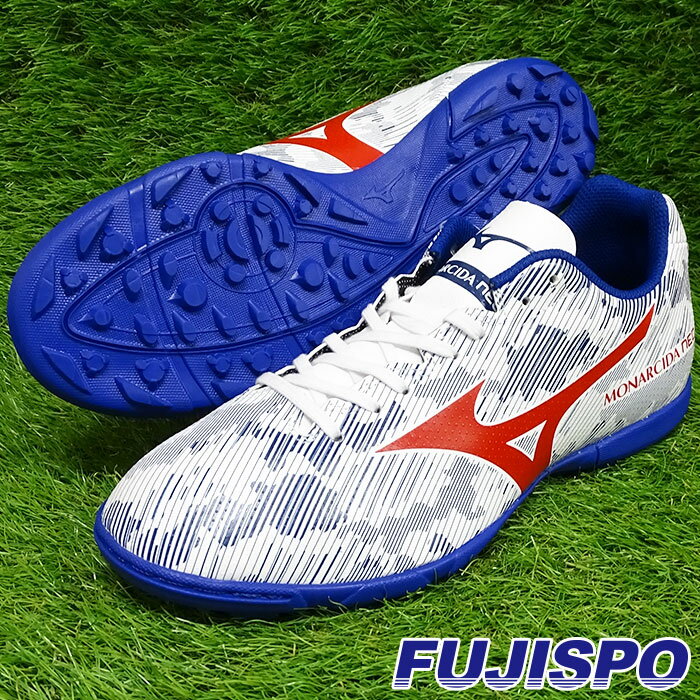 フットサル ミズノ モナルシーダ NEO SALA CLUB TF mizuno 【サッカー・フットサル】 シューズ トレーニングシューズ トレシュー ターフ 人工芝 屋外 ワイド MONALCIDA ホワイト×レッド (Q1GB212362)