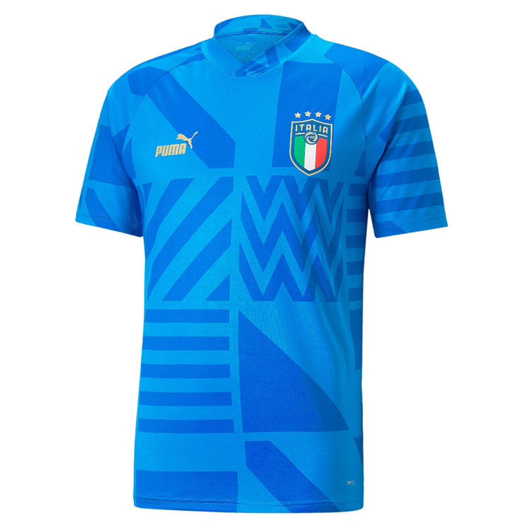 プーマ FIGC イタリア ホーム プレマッチ 半袖 シャツ PUMA 【サッカー・フットサル】 ウェア メンズ 大人 イタリア代表 プラクティスシャツ プラシャツ (767050)【ゆうパケット発送になります※お届けまでに1週間程かかる場合があります】