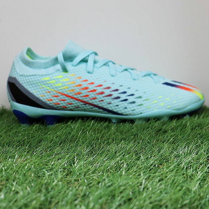 アディダス エックス スピードポータル.3 HG/AG J adidas 【サッカー・フットサル】 シューズ ジュニア サッカースパイク キッズ 子供 Jr 土 人工芝 X Speedportal アル・リフラパック クリアアクア×パワーブルー×ソーラーイエロー (GW8480)[ad2210]安売り　サッカー　用品　セール
