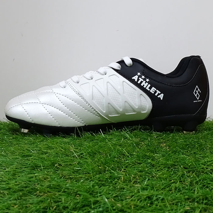 アスレタ O-Rei Futebol J003 ATHLETA 【サッカー・フットサル】 シューズ ジュニア サッカースパイク キッズ 子供 天然芝 人工芝 土 パールホワイト×ブラック (10014J-PWH-BLK)安売り サッカー 用品 セール