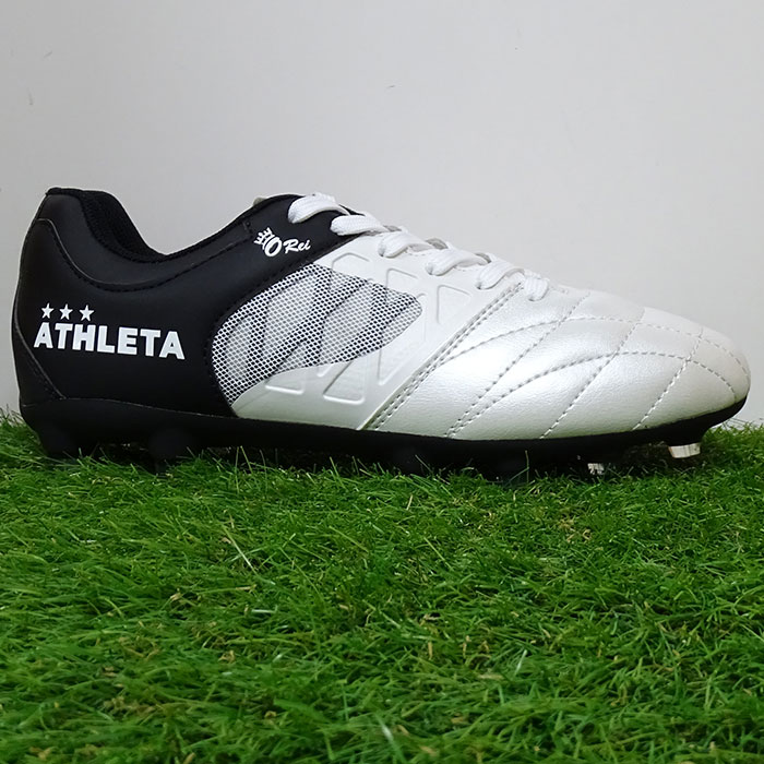 アスレタ O-Rei Futebol J003 ATHLETA 【サッカー・フットサル】 シューズ ジュニア サッカースパイク キッズ 子供 天然芝 人工芝 土 パールホワイト×ブラック (10014J-PWH-BLK)安売り サッカー 用品 セール