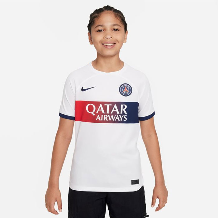 ナイキ パリサンジェルマン 23-24 アウェイ レプリカユニフォーム NIKE 【サッカー フットサル】 ウェア JR PSG サッカーユニフォーム レプリカユニフォーム シャツ 半袖 ジュニア (DX2767-101)【ゆうパケット発送になります※お届けまでに1週間程かかる場合があります】