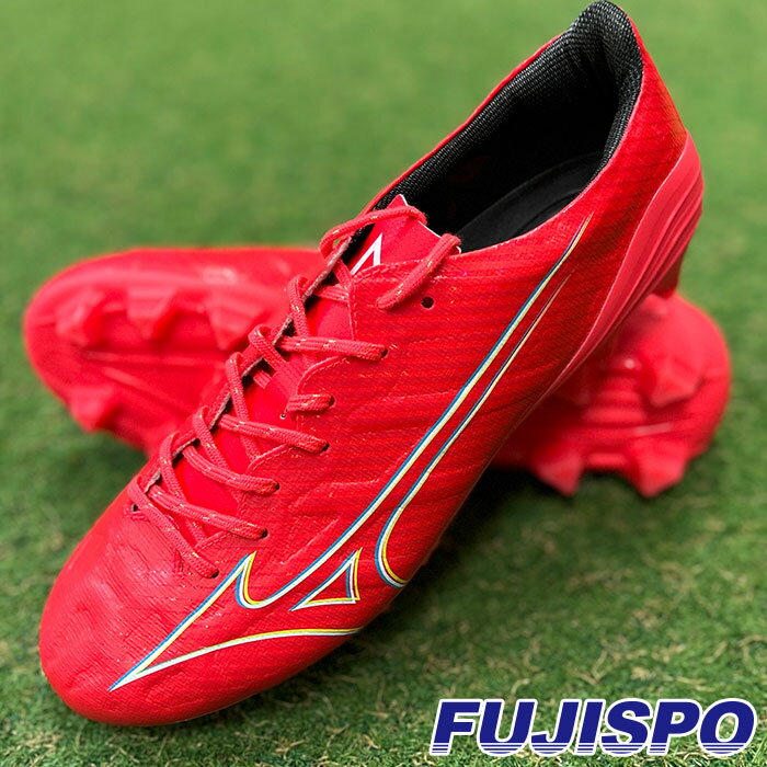 ミズノ アルファ PRO mizuno 【サッカー・フットサル】 シューズ サッカースパイク 大人 メンズ 天然芝 人工芝 土 α プロ フェアリーコーラル×ホワイト×ボルト (P1GA236464)