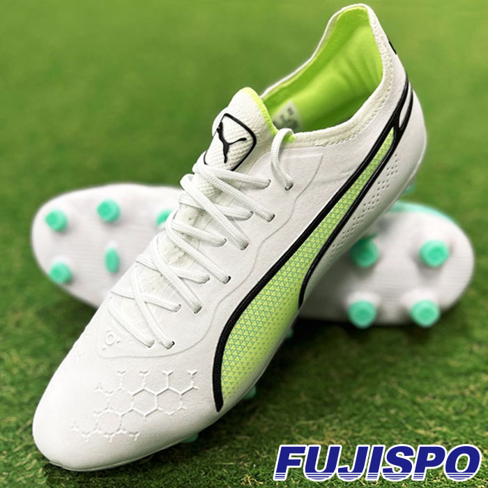 【特価】プーマ プーマ キング アルティメット HG/AG puma 【サッカー・フットサル】 シューズ サッカースパイク 大人 メンズ 人工芝 土 puma king Ultimate プーマホワイト×プーマブラック×ファストイエロー×エレクトリックペパーミント (107251-03)