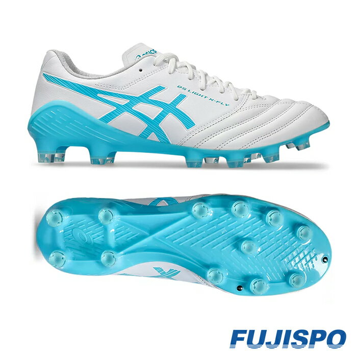 アシックス DS LIGHT X-FLY 5 asics サッカー シューズ サッカースパイク 大人 メンズ 人工芝 天然芝 White/Aquarium 1101A047-103 