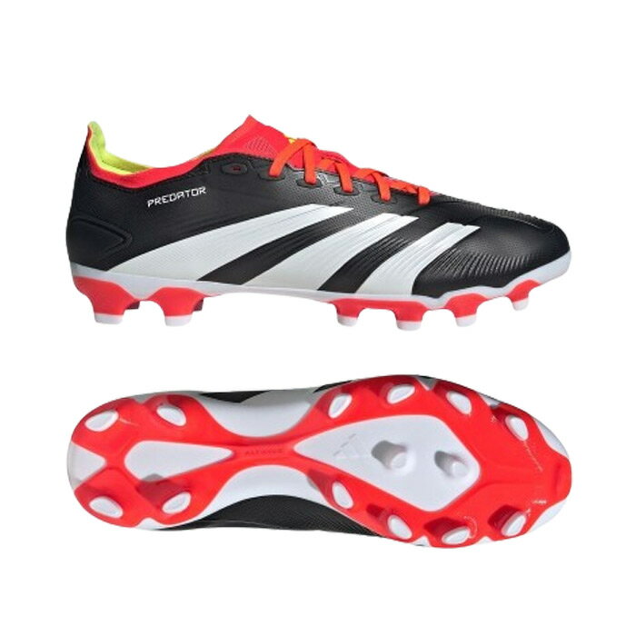 サッカー アディダス プレデター LEAGUE L HG/AG adidas サッカースパイク メンズ 大人 人工芝 土 コアブラック/フットウェアホワイト/ソーラーレッド (IG7725)[2410fbf]