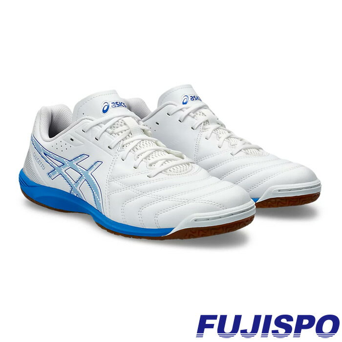 フットサル アシックス カルチェット WD 9 asics 【サッカー・フットサル】 シューズ フットサルシューズ 大人 インドア 屋内 White/Electric Blue (1113A037-101)