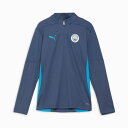プーマ マンチェスター シティFC 24-25 トレーニング 1/4 ジップ トップス PUMA サッカー シャツ 長袖 トレーニングウェア メンズ (7775...