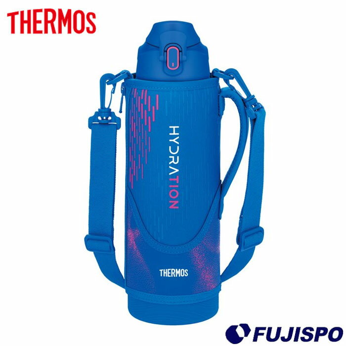 乐天商城 - サーモス 真空断熱スポーツボトル THERMOS 水筒 ジュニア 子供 キッズ スポーツタイプ スポーツ飲料 ワンタッチオープン ポーチ付き 魔法びん 学校 遠足 部活 スポーツ 1.5L (FJS1500F-BLP)【夏の必需品】