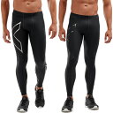 2XU ツータイムズユー メンズ PWX コンプレッションタイツ オールスポーツ トレーニング ロングタイツ インナー 着圧 衝撃軽減 ブラック 黒 MA3849B(4)