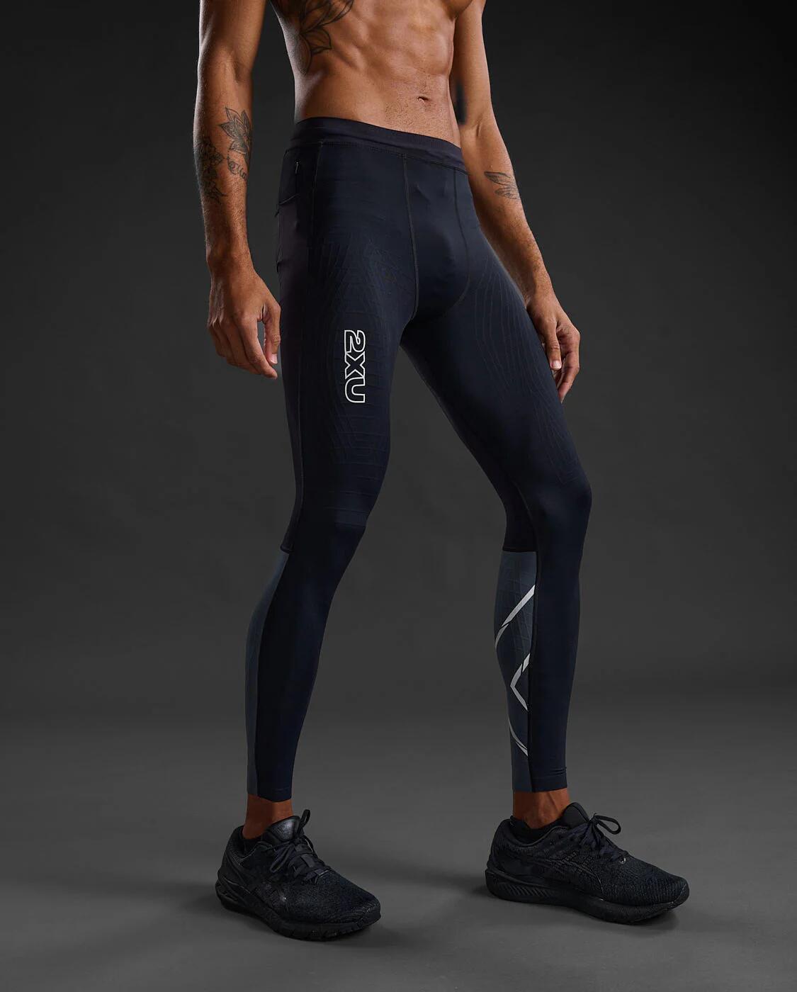 2XU ツータイムズユー MCS メンズ ライトスピード リアクト コンプレッションタイツ ロングタイツ ランニング マラソン 着圧 疲労軽減 体温調整 MA7049B