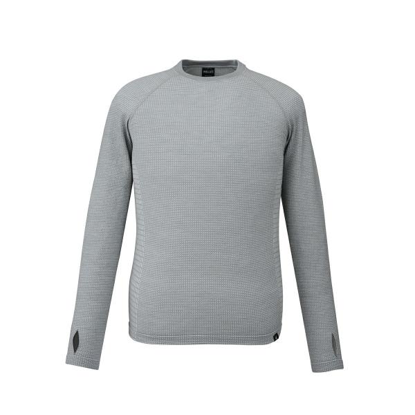 ミレー MILLET MIV01905 ワッフル ウール クルー カラーHEATHER GREY(N4809) メンズ ベースレイヤー 軽量 保温 長袖 登山 メリノウール【クロスカントリースキー店舗】