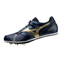 ミズノ mizuno 陸上スパイク 走り幅跳び フィールドジオ LJ JAPAN U1GA2540 01カラー オールウェザートラック専用 ネイビー ゴールド