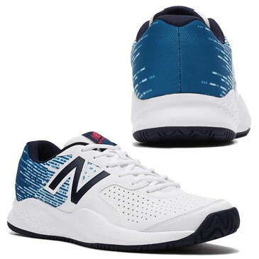 【あす楽対応】 newbalance ニューバランス テニスシューズ メンズ MC696WL3 2E WHITE/NAVYカラー オールコート用 キャッシュレス・消費者還元事業 5%