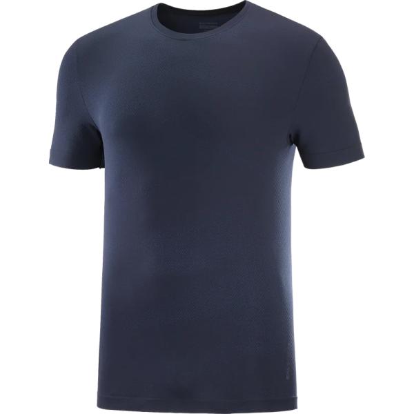 サロモン SALOMON LC2036500 ESSENTIAL SEAMLESS SS TEE カラーNavyIris/NightSky RUNNING OUTDOOR シームレス ランニング ハイキング 自転車 Tシャツ メンズ 【クロスカントリースキー店舗】