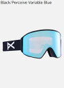 24/25AnonM4 Low Bridge Fit (Cylindrical)Black/Perceive Variable Blueスペアレンズ・MFIフェイスマスク付き【20340104】