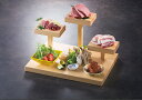 立体盛込 遊山 三山 鮨盛台 焼肉盛台( ディスプレイ台 日本製 お寿司置き 置台 飾り台 和食店 和菓子屋 卓上 寿司台 刺身台 創作料理 盛付け台 ランチセット ホームパーティー インテリア 映え 飾り台 盛皿 すしげた 鮨道具 にぎりすし 刺身 盛り付け台 盛込器