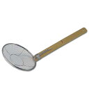 18-8 竹柄そば揚(6.5メッシュ)立柄 27cm〈ASB-69〉そばすくい 麺ザル 揚げざる あげざる 麺 そば 茹で揚げざる 麺ざる ソバ揚げざる 茹で麺...