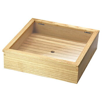 タモ フード BOX アクリル蓋付 (自在蓋仕様) 木製 フードボックス 約400x365xH115mm 目皿 アクリル蓋付..