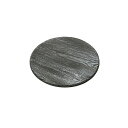 陶器・黒杉プレート(丸) 陶器のみ おすすめ 木箱 お菓子ケース お菓子皿 盛器 料理皿 盛皿 敷皿 盛台 丸盆 トレイ 盛鉢 石目陶器