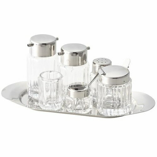 エムタカ カスターセットNo5666 テーブルセット ガラス 卓上 調味料入れセット 7点セット 正油入れ(中)..