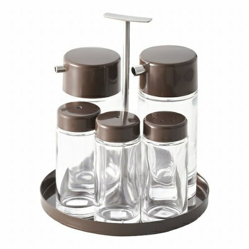エムタカ 本体ガラス製 カスターセット No4515 テーブルセット ガラス 卓上 調味料入れセット 6点セッ..