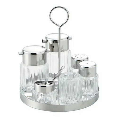 エムタカ カスターセットNo4586 テーブルセット ガラス 卓上 調味料入れセット 7点セット ソース差し ..