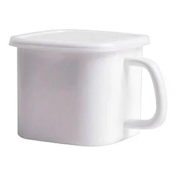 コージークック ホーロー保存容器 角型味噌ポット 蓋付ホーローポット キッチンコンテナ 1450ml 保存容..
