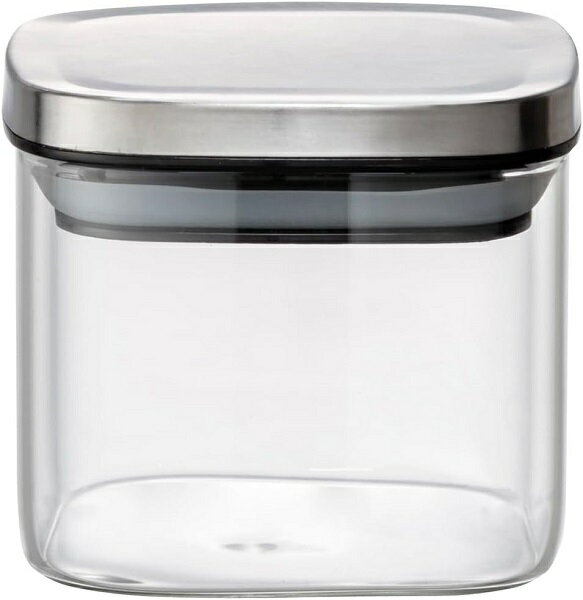 デリッシュライフ スクエアガラスキャニスター 4572 600ml 耐熱ガラス 保存容器 保存 容器 人気 透明容..