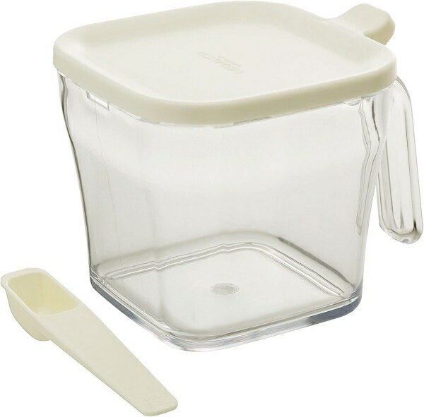 リベラリスタ クックポット レギュラー ホワイト 調味料ケース スプーン付き 調味料入れ 調味ポット ヤ..