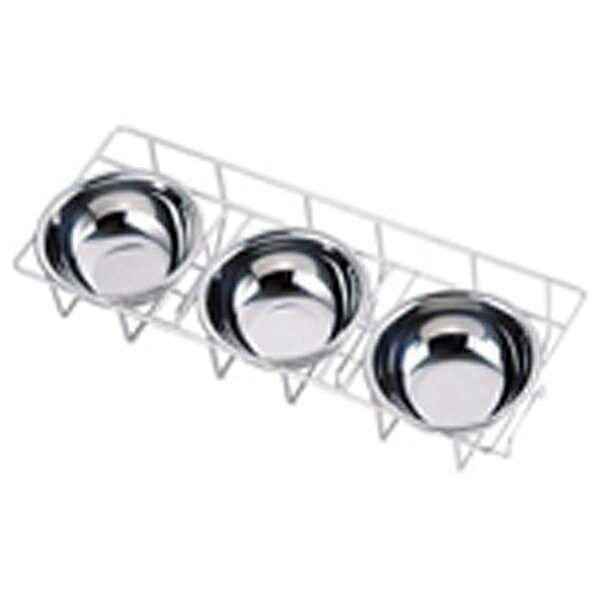 18-8 中華用ヤクミ入れ2型 3ヶ入 ステン 薬味入れ 3連 3個用薬味入れ 調味入れボール3連 3個薬味入れバ..