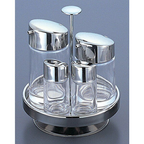 #1000シリーズ 本体ガラス製 #1000 四本立 カスターセット 卓上 調味料入れセット 5点セット しょう油..