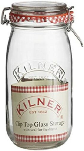 キルナー ラウンドクリップトップジャー 1.5L ガラス製 ポット ガラスジャー 密閉容器 密閉 容器 カラ..