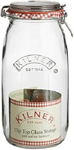 キルナー ラウンドクリップトップジャー 2.0L ガラス製 ポット ガラスジャー 密閉容器 密閉 容器 カラ..