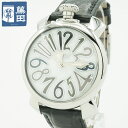 ガガミラノ GAGAMILANO マヌアーレ40 5020.5 ホワイトシェル文字盤 腕時計 クォーツ 質屋 【中古】
