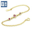 K18 ルビー ダイヤモンド ブレスレット レディース 約5グラム ジュエリー アクセサリー 質屋 【中古】