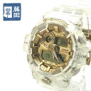 【ギフト品質 】 カシオ CASIO ジーショック G-SHOCK GA-735E-7AJR 35周年記念 グレイシアゴールド GLACIER GOLD ゴールド文字盤 スケルトン 男女兼用 腕時計 新品同様 未使用 質屋 【中古】