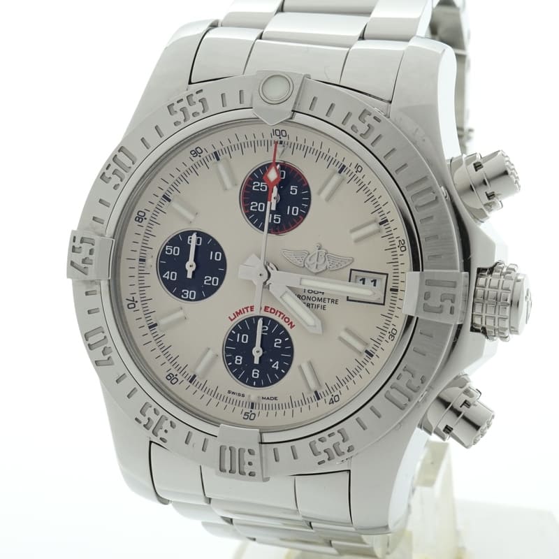 BREITLING ブライトリング アベンジャー2 A133813K 日本限定500本モデル 自動巻き クロノグラフ 白文字盤 メンズ 質屋 【中古】