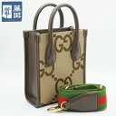 【ギフト品質】 GUCCI グッチ 699406 ジャンボGG ミニ トート バッグ ショルダー 2Way ブラウン ベージュ レディース 質屋 【中古】
