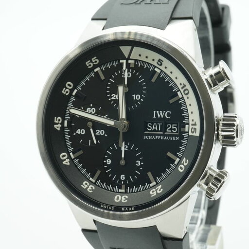 IWC IW371933 アクアタイマー クロノグラフ インナー回転ベゼル デイデイト 黒文字盤 自動巻き メンズ 質屋 【中古】