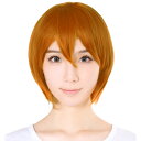 【売切セール 返品交換不可】 ウィッグ ショート ボブ フルウィッグ コスプレ ウイッグ ショート フルウイッグ ブラウン 茶髪 耐熱 かつら 男装 富士達 ふじたつ 【ショート】 オレンジブラウン