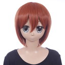 【売切セール 返品交換不可】 ウィッグ ショート ボブ フルウィッグ コスプレ ウイッグ ショート フルウイッグ ブラウン 茶髪 耐熱 かつら 男装 富士達 ふじたつ 【ショート】 ヘーゼル
