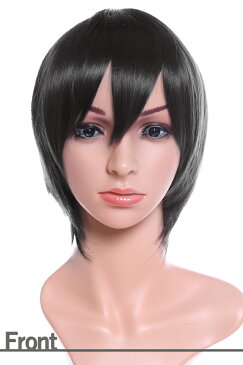 ウィッグ ショート ボブ フルウィッグ コスプレ ウイッグ ショートウィッグ ブラック 黒髪 軽い 軽量 加工 かつら 男装 コスプレウィッグうぃっぐ 富士達 ふじたつ 【ライトショート】 ナチュラルブラック