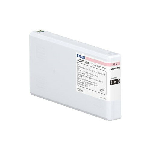 樂天商城 - エプソン　インクカートリッジ　ビビッドライトマゼンタ　200ml　SC33VLM20
