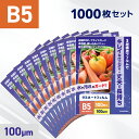 ラミネートフィルム B5サイズ 1000枚業務用パック 100ミクロン 光沢タイプ ラミネーターフィルム